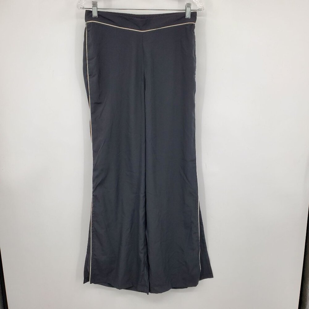 Jason Wu Women's Black Side Slit High Waisted Lounge Pajama Pant Bottoms Small
